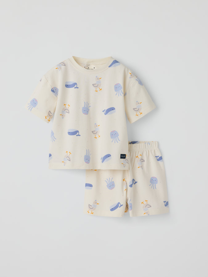 Kortärmad pyjamas fiskar Kortärmad pyjamas fiskar
