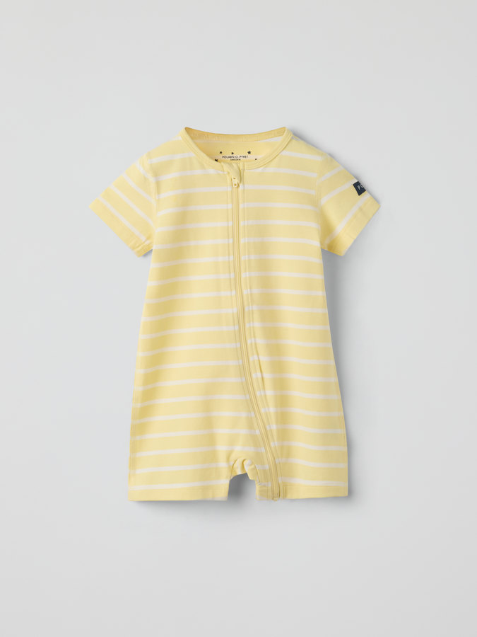 Kortärmad pyjamasoverall randig Kortärmad pyjamasoverall randig