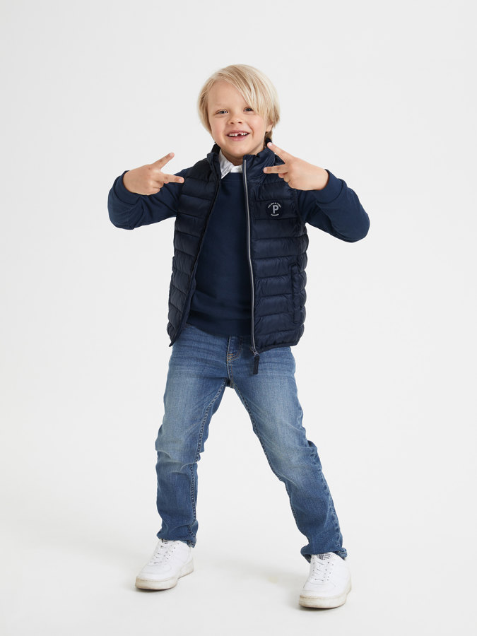 Vadderad lättviktsväst enfärgad Vadderad lättviktsväst enfärgad