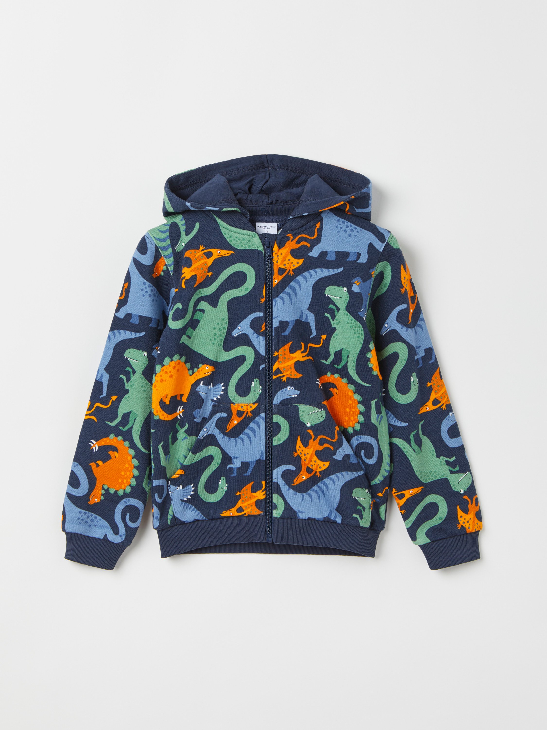 Läs mer om Hoodie med ficka dinosaurier