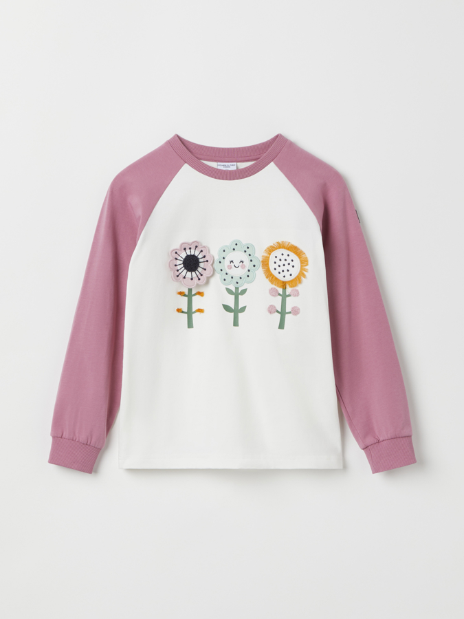 Långärmad t-shirt blommor