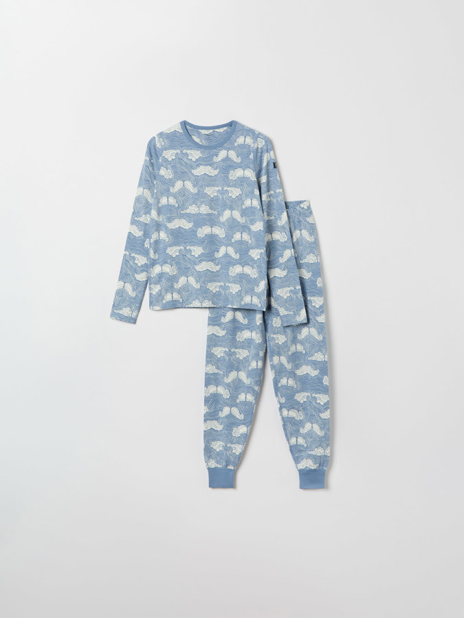 Vuxen pyjamas mustacher