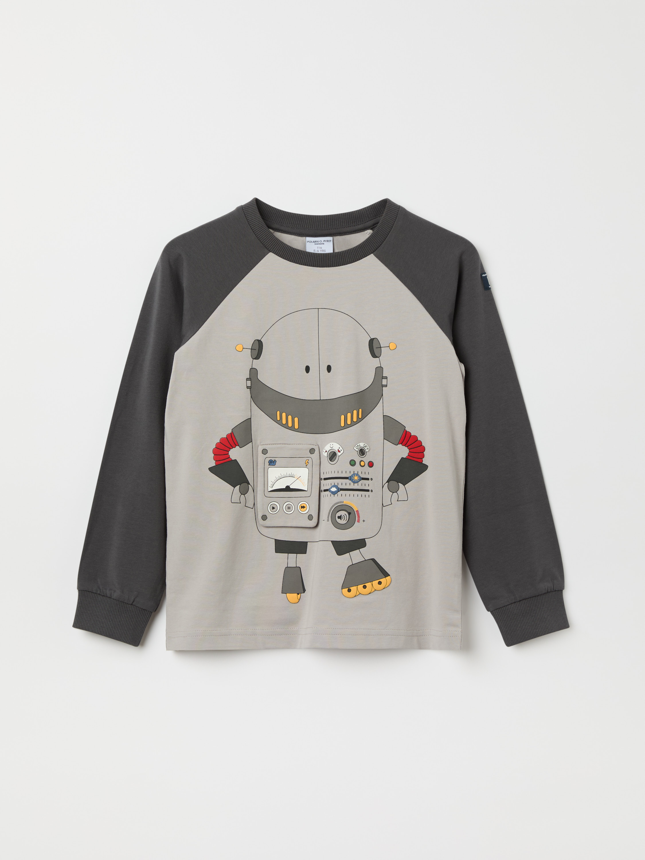 Polarn O. Pyret Långärmad t-shirt robot