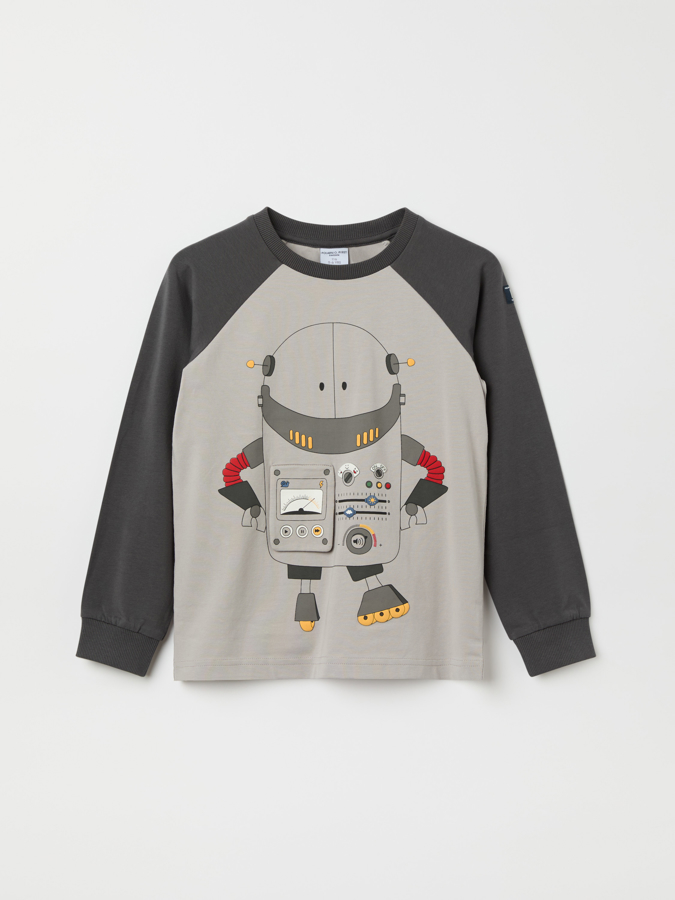 Långärmad t-shirt robot