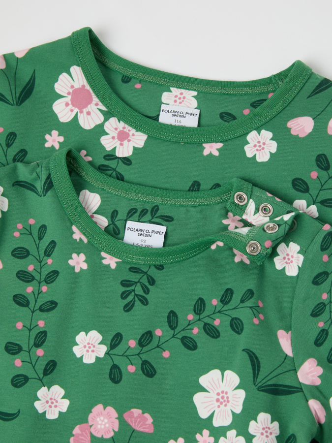 Långärmad t-shirt blommor