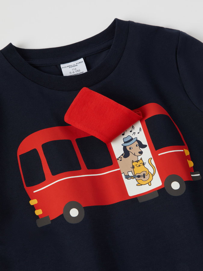 Långärmad t-shirt buss