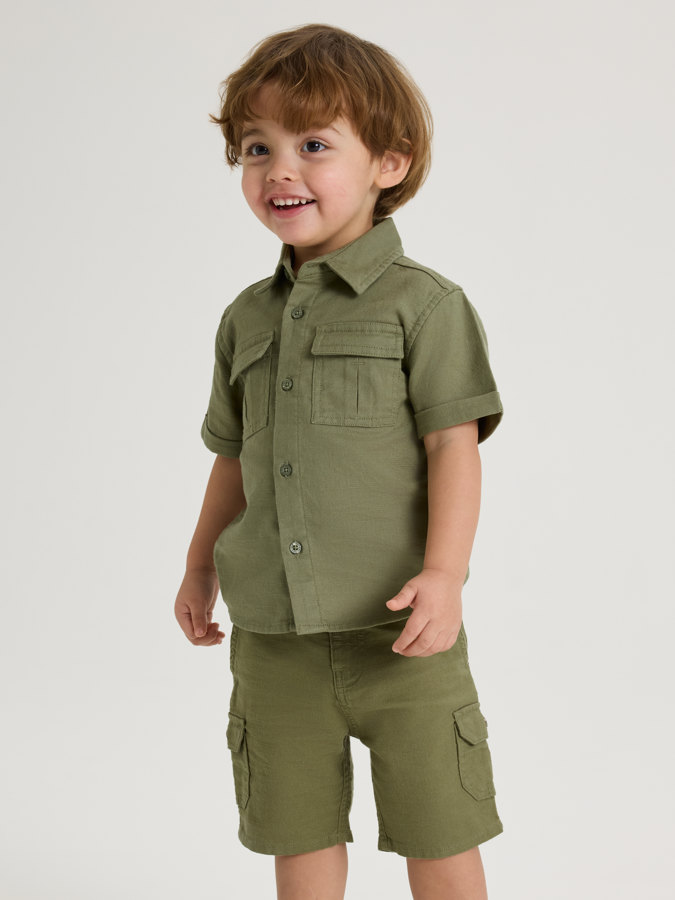 Vävd cargoskjorta Vävd cargoskjorta