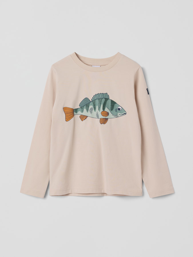 Långärmad t-shirt fisk